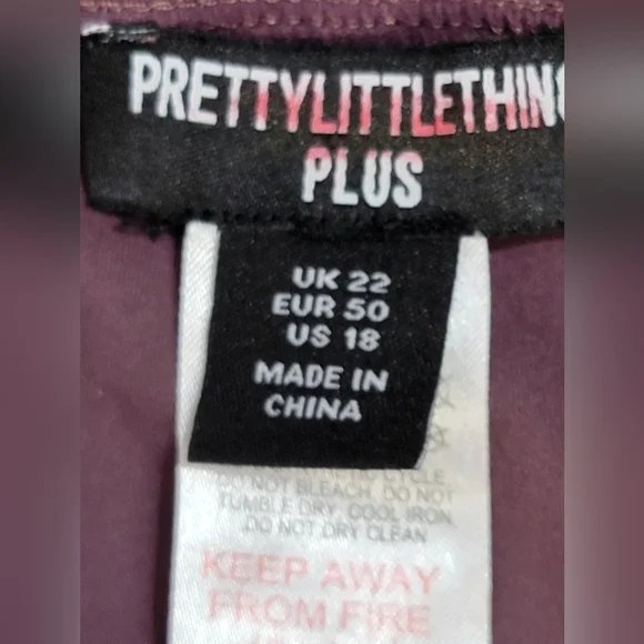 Pretty Little Thing Plus Core Collection Women's Size 18 Eggplant Leggings - Picture 8 of 14